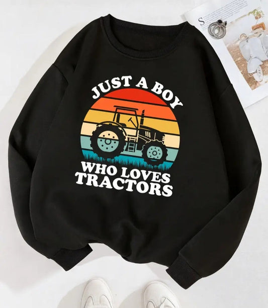 Just a Boy Wo Loves a Tractor Top