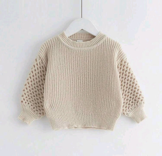 Beige Knitted Sweater Gender Neutral