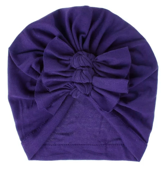Turban Indigo (Purple) Bowknot